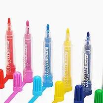 Набір маркерів (12 маркерів) , Акрилові маркери, Набір для дитячої творчості, фото 4