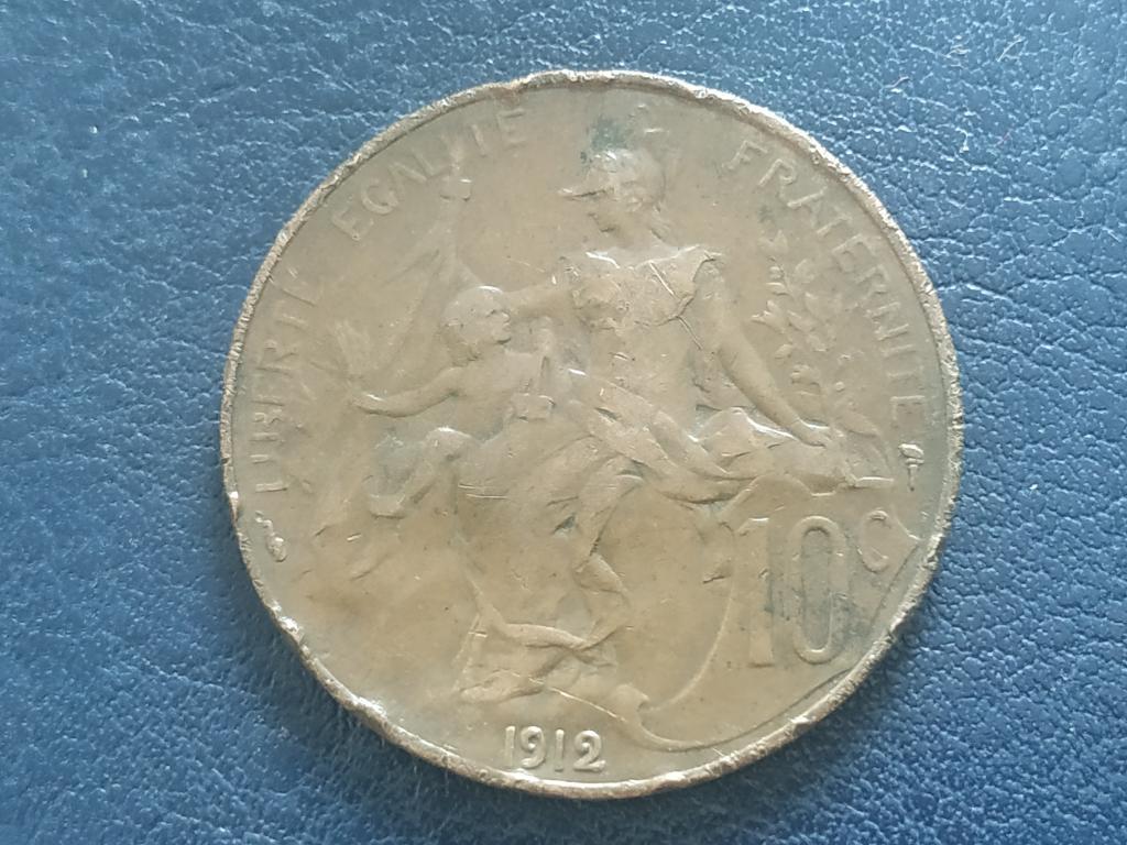 Франція 10 сантим 1912, фото 1
