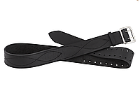 Ремінь 120 см "Портупея" поясний армійський портупейний офіцерський ремінь пояс (шкіряний, чорний) MAS