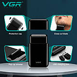Waterproof VGR V-390 BLACK чоловіча електробритва для сухого та вологого гоління, фото 3