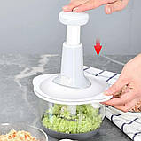 Подрібнювач овочів ручний пластик, фруктів і м'яса, Професійний подрібнювач продуктів, фото 2