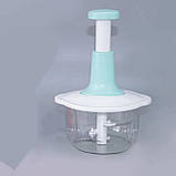 Подрібнювач овочів ручний пластик, фруктів і м'яса, Професійний подрібнювач продуктів, фото 6