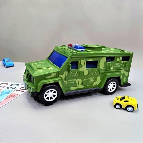 Сейф дитячий Машина військова Hummer YJ388-60 (YJ847), Машина скарбничка-сейф