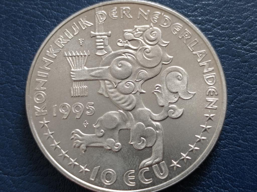 Нідерланди 10 ЕКЮ 1995 50 років визволення. Королева Вільгельміна