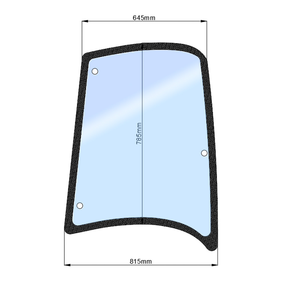 Стекло бокове праве h 785, 645×815 DF504DHLC для Dongfeng, фото 1