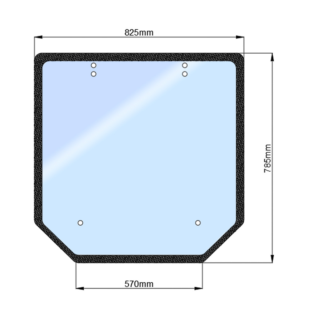 Стекло заднє h 785, 825×570 DF504DHLC для Dongfeng, фото 1