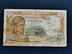 Франція 50 франків 1939 № 508