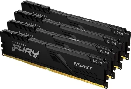 Оперативна пам'ять Kingston Fury Beast, DDR4, 16 GB, 3200MHz, CL16 (KF432C16BBK4/16)