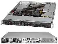 Комп'ютер SUPERMICRO Шасі 1U SC113 WI/O з резервуванням 750 Вт PWS 24-контактний PDB