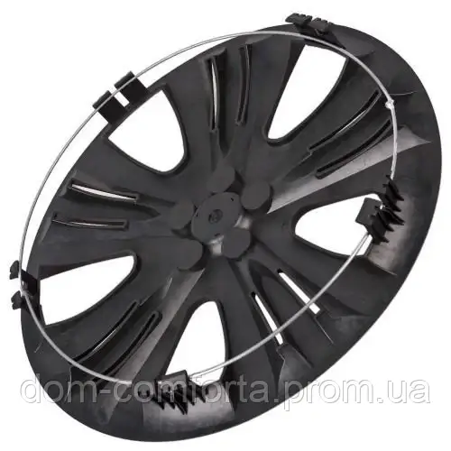 Колпаки на колеса r13 Lux черные колесные авто колпаки на диски радиус 13 декоративные автомобильные (4 шт) DL - фото 3 - id-p1647795177