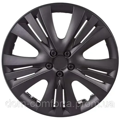 Колпаки на колеса r13 Lux черные колесные авто колпаки на диски радиус 13 декоративные автомобильные (4 шт) DL - фото 2 - id-p1647795177