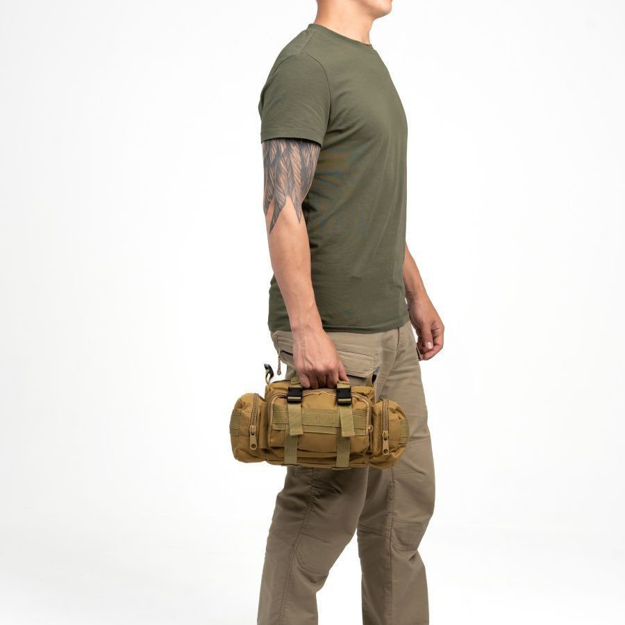 Сумка итог тактическая поясная Tactical военная сумка нагрудная с ремнем на плечо 5 литров кордура Денвер - фото 4 - id-p2025862114