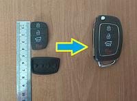 Резинка (кнопки) для ключа 4 (3+1) кнопки Hyundai