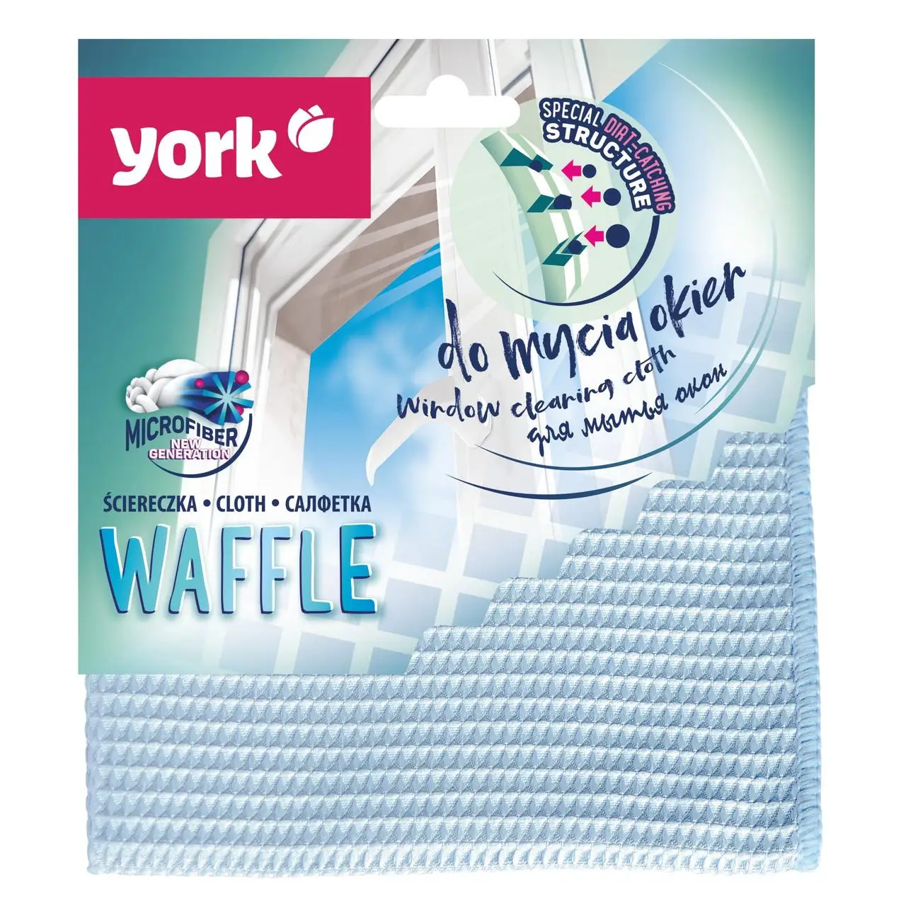 Серветка із мікрофібри WAFFLE для вікон 1шт.