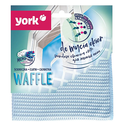 Серветка із мікрофібри WAFFLE для вікон 1шт., фото 1