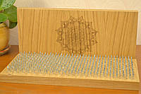 Доска Садху (доска с гвоздями) из натурального дуба "Мандала" для начинающих с шагом 10 мм JB-20