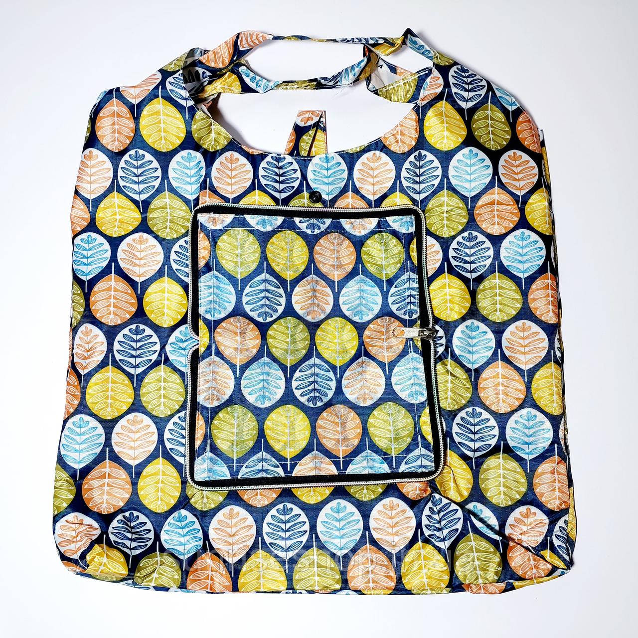 Екосумка з кишенею складається в гаманець забарвлення мікс