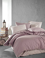 Комплект постельного белья Renovation of home Plaist бежевый розовый Евро DU, код: 8060139