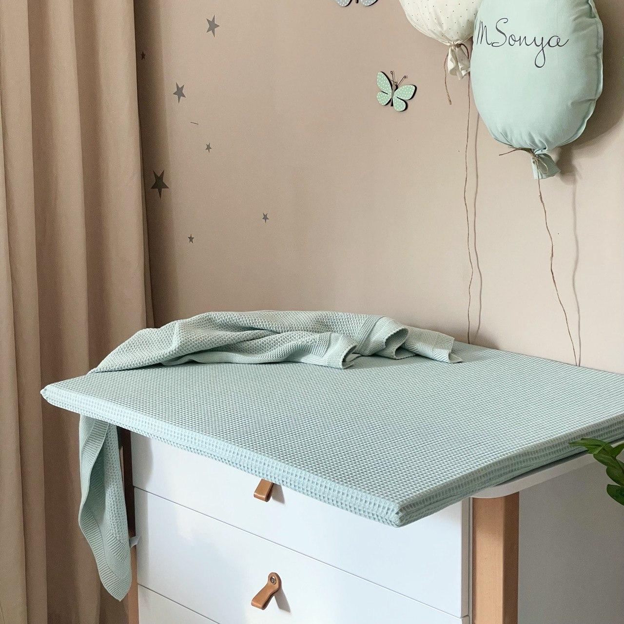 Матрацик на сповивальний столик м'ята, фото 1