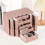 ❤️Велика вишукана скринька комод зі шкірозамінника для прикрас, фото 2