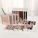 ❤️Велика вишукана скринька комод зі шкірозамінника для прикрас, фото 3