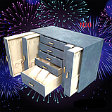 ❤️Велика вишукана скринька комод зі шкірозамінника для прикрас, фото 4