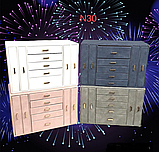 ❤️Велика вишукана скринька комод зі шкірозамінника для прикрас, фото 5