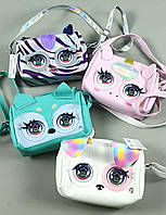 Сумочка інтерактивна K1234, очі рухаються, 2 режими, 4 види, в коробці 29*14*10,5см