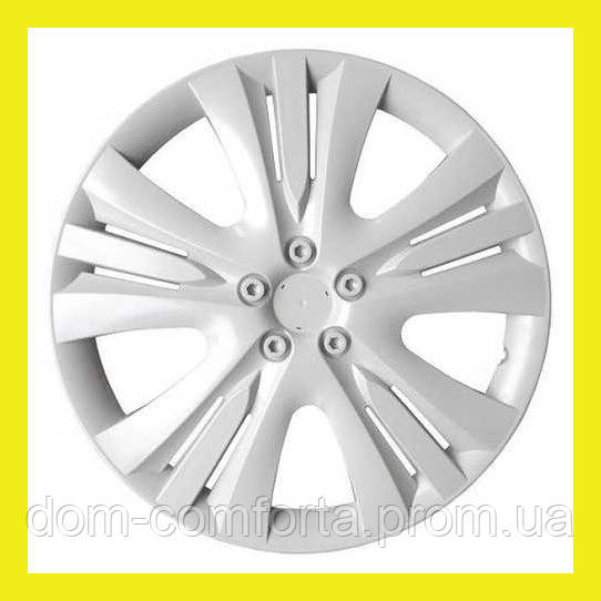Ковпаки на колеса r13 Lux білі колісні авто ковпаки на диски радіус 13 декоративні автомобільні (4 шт) DL