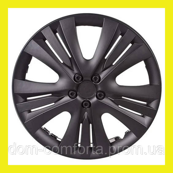 Колпаки на колеса r13 Lux черные колесные авто колпаки на диски радиус 13 декоративные автомобильные (4 шт) DL - фото 1 - id-p1647795177