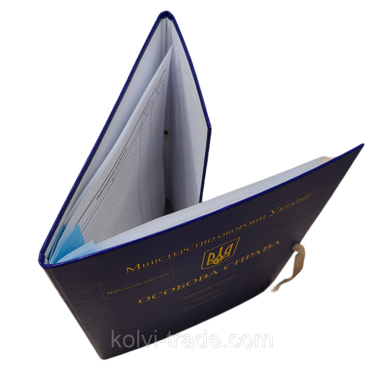 Папка Міністерства оборони України "Особова справа" PMO-LD-A4-PP/GT-NK-20/4, зав'язки, корінець 20 мм, Глянсове