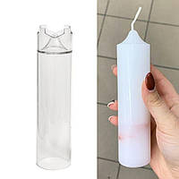 Пластиковая форма для изготовления свечи ровная.