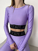 Укорочений рашгард FitRun Rashguard Midi Brend "Shine Lilac", Розмір: M ліловий