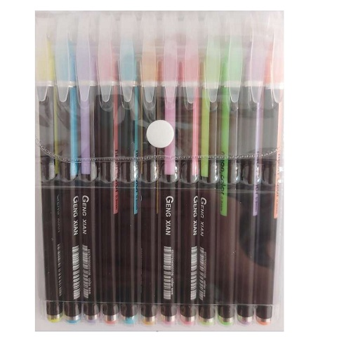 Ручки гелеві (набір 12 кольорів) пастельні