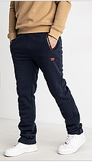 Чоловічі теплі трикотажні штани на флiсi синi НОРМА 206-2 (в уп. один колiр) осiнь-зима. фабричний Китай.