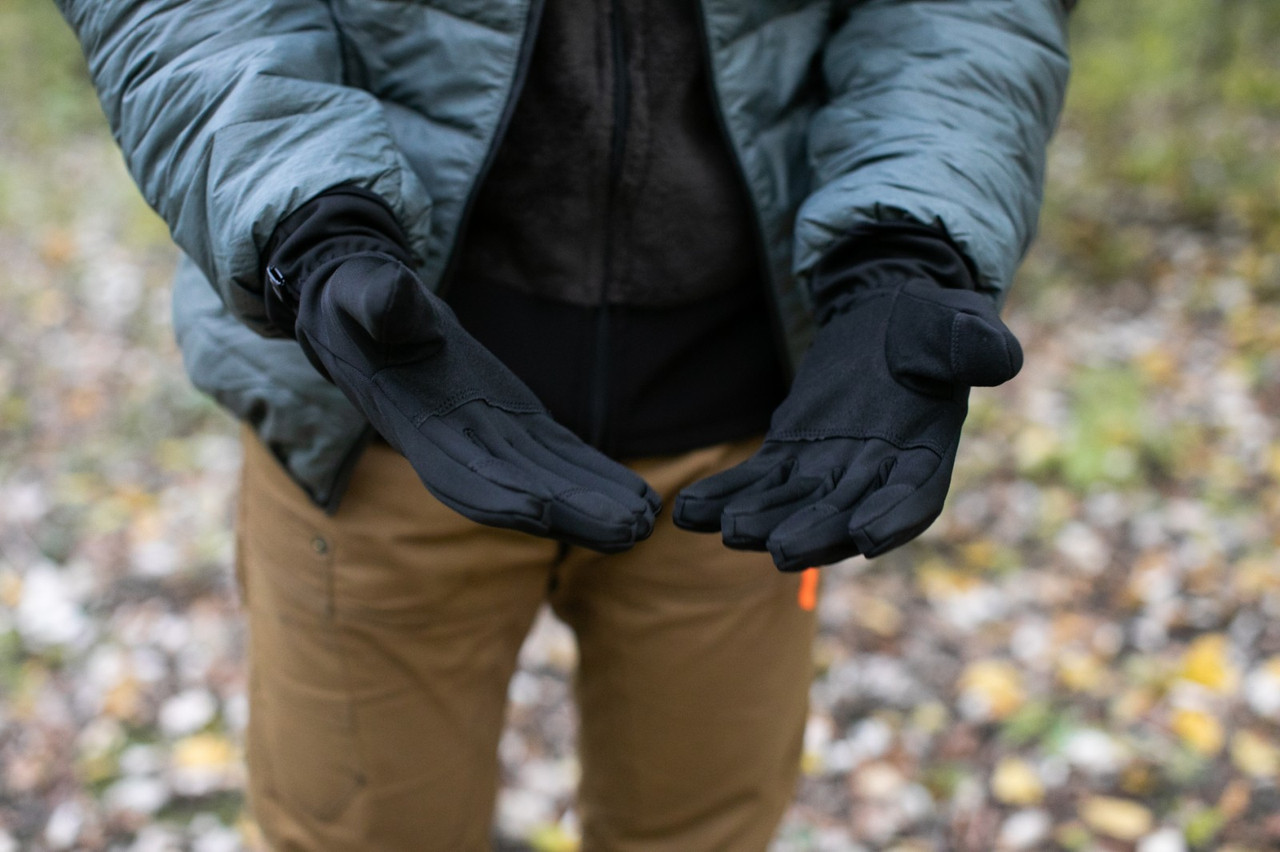 Рукавички софтшел чорні для туризму полювання риболовлі та спорту Tramp UTRGB-004-XL