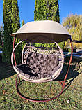 Гойдалка кокон із ротанга двомісна, фото 5