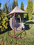 Гойдалка кокон із ротанга двомісна, фото 7