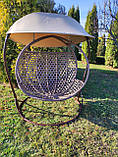 Гойдалка кокон із ротанга двомісна, фото 9