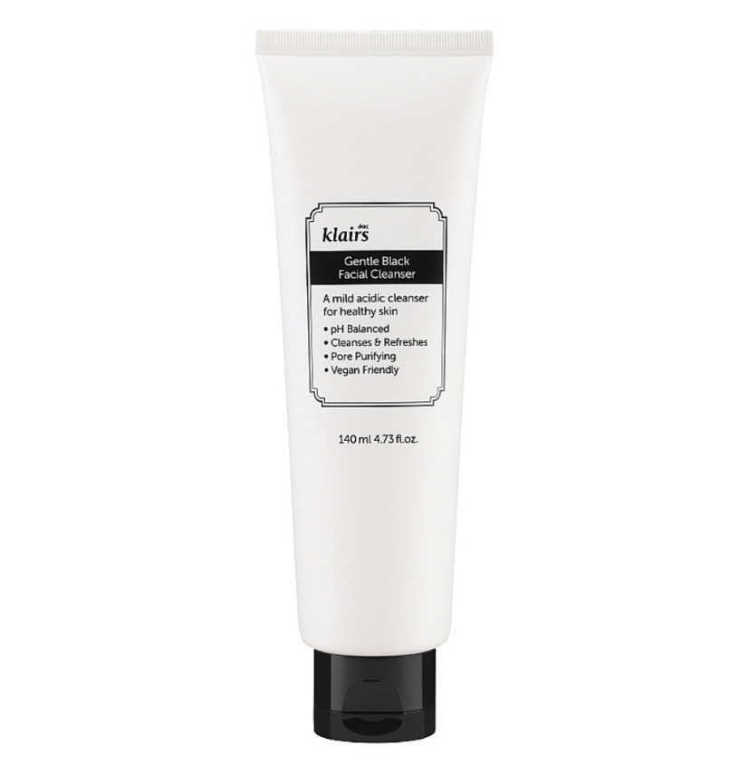 Низькокислотна пінка для вмивання Dear, Klairs Gentle Black Facial Cleanser 140 мл
