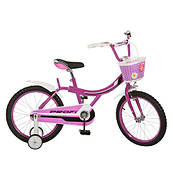 Велосипед PROFI дитячий 16д. 16BX406-1 (1 шт.) фуксія, карретка америк, повний захист ланцюга,пласт,