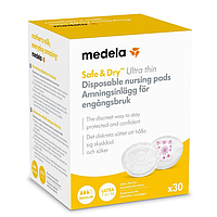 Medela Прокладки для груди (ультратонкие) Disposable nursing pads Safe & Dry (30 шт.)
