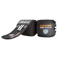 Бинт для спорта Power System Knee Wraps PS-3700 Grey/Black (PS-3700_Grey-Black) - Топ Продаж!