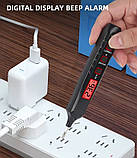 Індикатор напруги АС 12-300V з вольтметром, функцією продзвонювання ланцюга та ліхтариком, фото 3