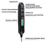 Індикатор напруги АС 12-300V з вольтметром, функцією продзвонювання ланцюга та ліхтариком, фото 4