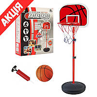 Дитяче баскетбольне кільце на стійці 139 см MR 0332 Підлоговий пересувний баскетбол у кімнату З м'ячем