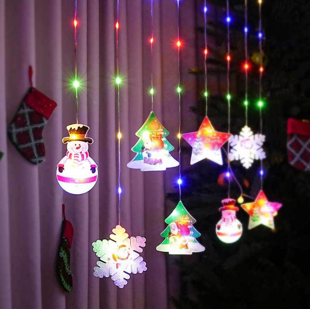Гірлянда штора завіса світлодіодна Новорічна 3 м., 220W, теплий білий. RGB