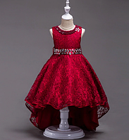 Платье бордовое Размер 140 и 150 бальное выпускное нарядное для девочки в садик или школу
