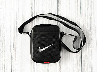 Сумка Nike чорного кольору / Чоловіча спортивна сумка через плече найк / Барсетка Nike