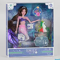 Кукла "Emily" QJ 092 А русалка с аксессуарами, шарнирная, р-р куклы - 29 см, в кор. 28,5*6,5